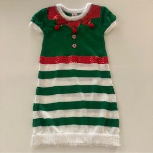 Holiday Time Girls 6-6X Christmas Sweater Dress Holiday